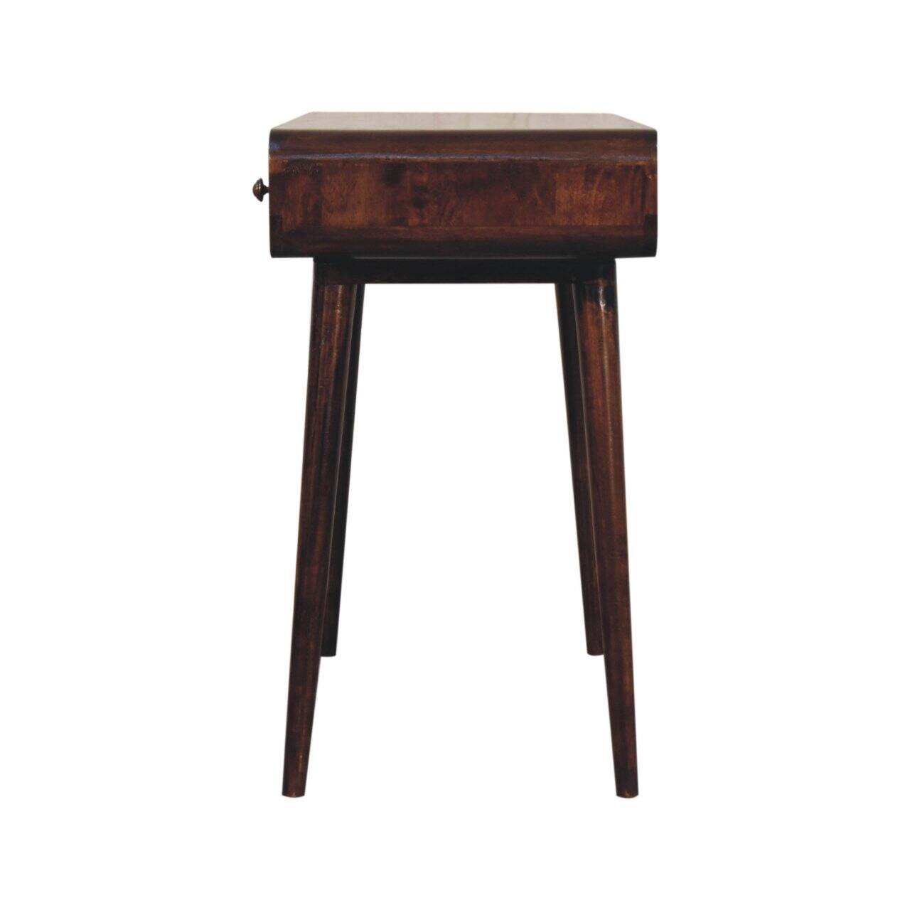 Alt View 5. Artisan Furniture - Artisan Furniture Solid Wood Curved California Walnut Writing Desk - Brown.