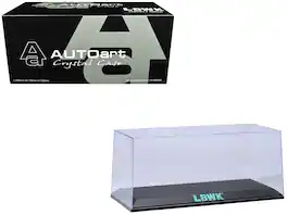 Collectible Display Show Case with Plastic Base and Green "LBWK" Logo for 1/18-1/24 Scale Model Cars by Autoart - Black