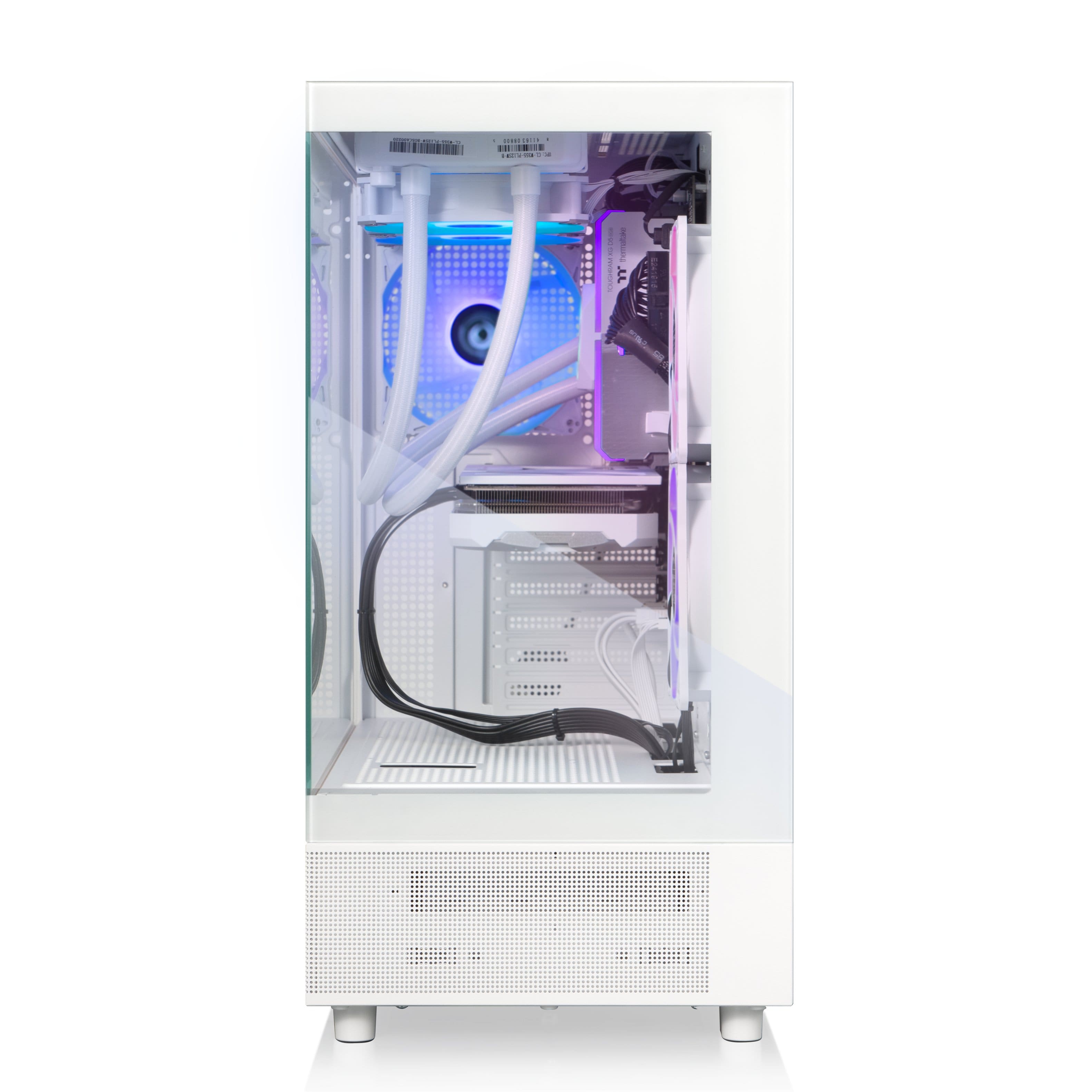 Alt View 7. Thermaltake - LCGS View 7870TS-270Gaming Desktop AMD Ryzen 7 7800X3D, 32GB Memory, NVIDIA GeForce RTX 5070 Ti, 2TB NVMe M.2 - White.