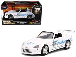 2001 Honda S2000 Convertible White with Graphics "Fast & Furious Remix - 25th Anniversary" Series 1/32 Model Car by Jada - Multicolor