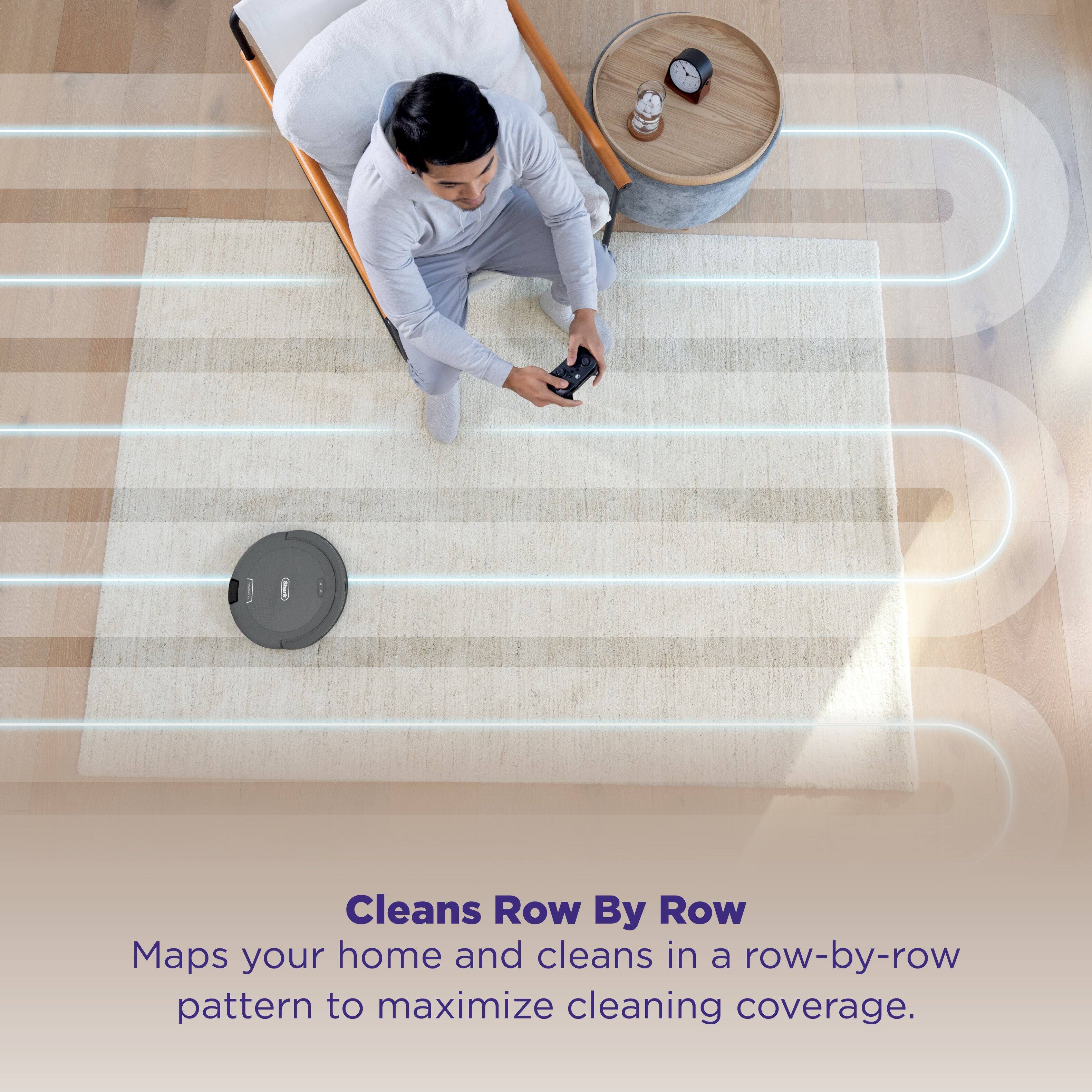 Cleans Row By Row: Maps your home and cleans in a row-by-row pattern to maximize cleaning coverage.