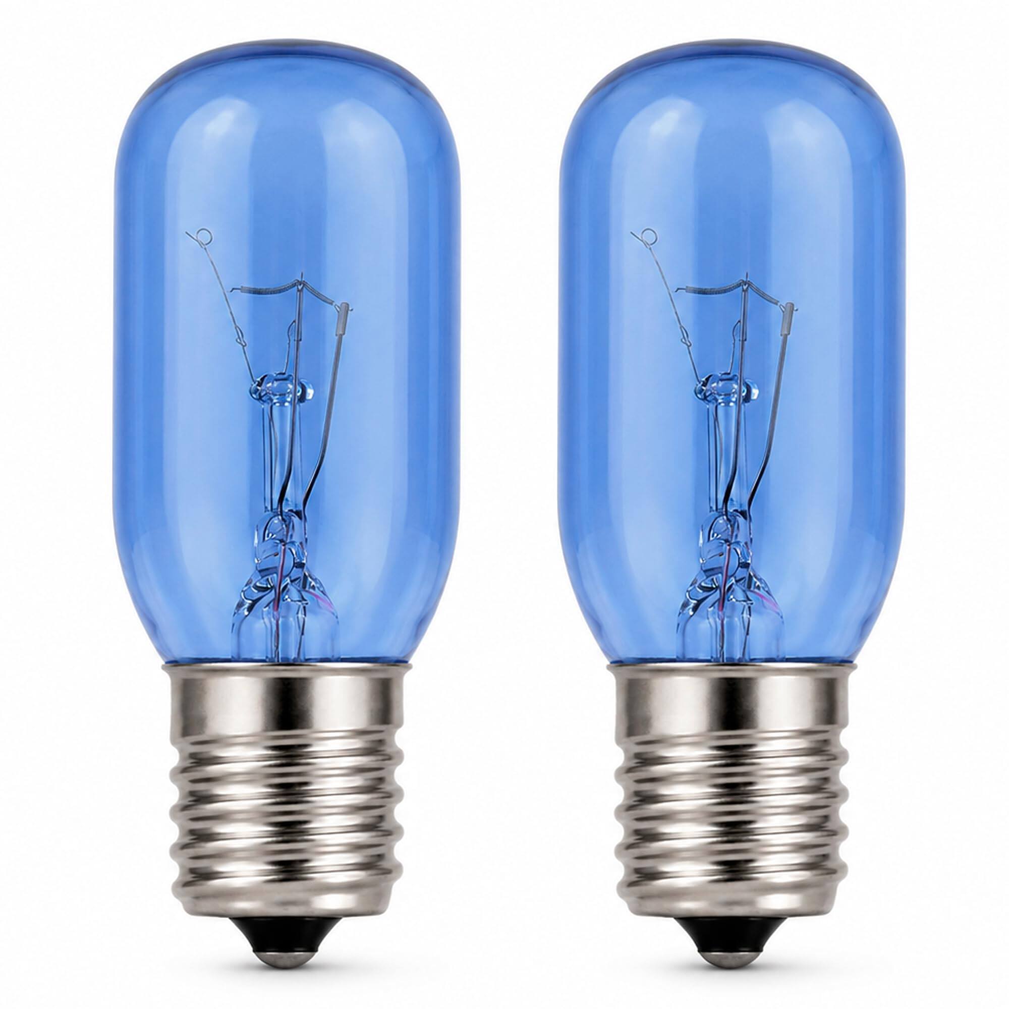 Front. HQRP - HQRP Refrigerator Light Bulbs 40 W T8 E17 Base - 2 Pack Replacement for Frigidaire Kenmore Whirlpool.