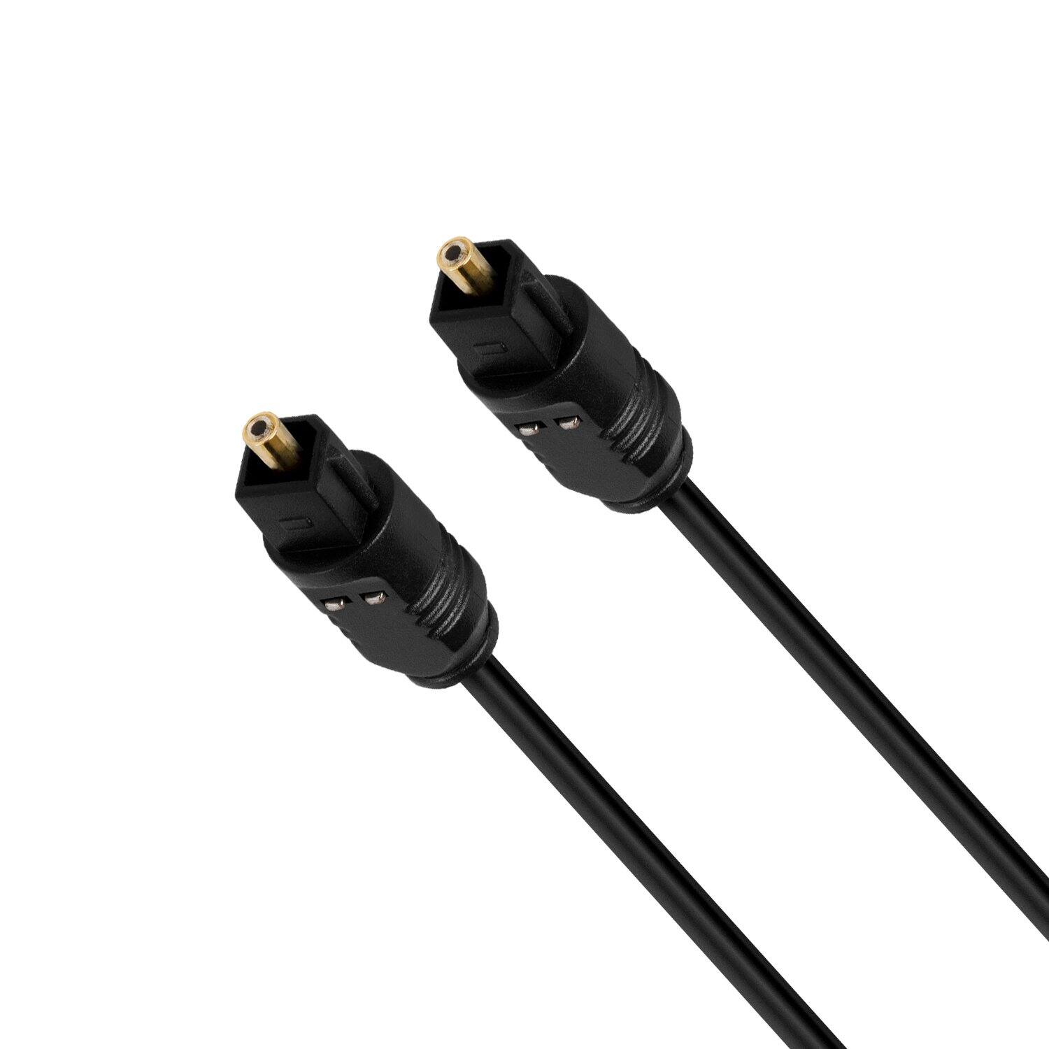 Alt View 2. Cmple.com - Cmple - Optical Audio Cable 1.5 ft Toslink Cable Fiber Optic Cable Optical Cord Digital S/PDIF Audio - Black.