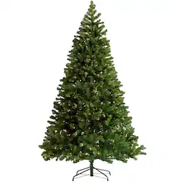 Spaco - 6ft Pre-lit Christmas Tree Artificial Hinged Xmas Tree with Foldable Stand - Green