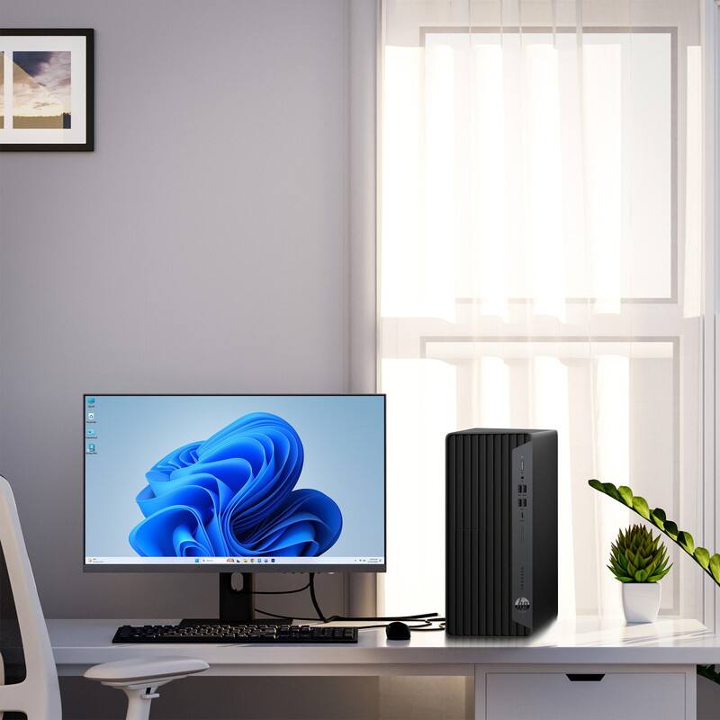 Alt View 2. HP - G6 Tower Computer Desktop PC | Intel Core i5-10th 3.1GHz | 16GB DDR4 RAM | 256GB SSD | KB & Mouse | WiFi | Windows11 - Black.