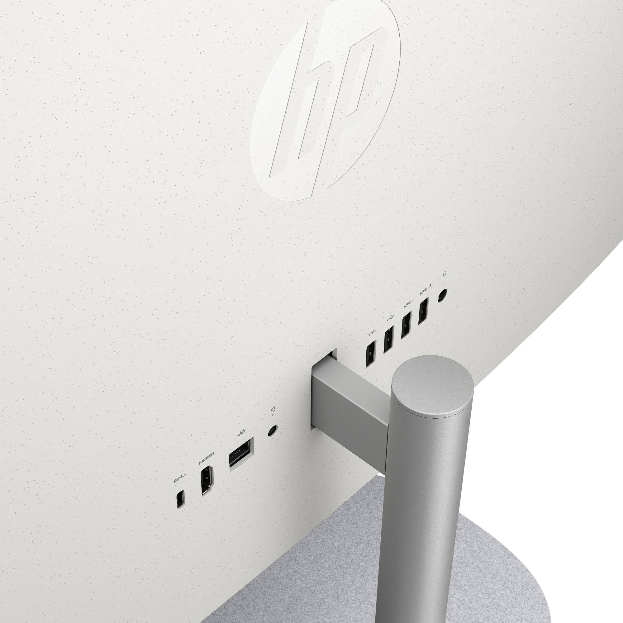 Alt View 6. HP - 27" Full HD Touch-Screen All-in-One with Adjustable Height - Intel Core Ultra 5 - 8GB DDR5 Memory - 512GB SSD - Shell White.