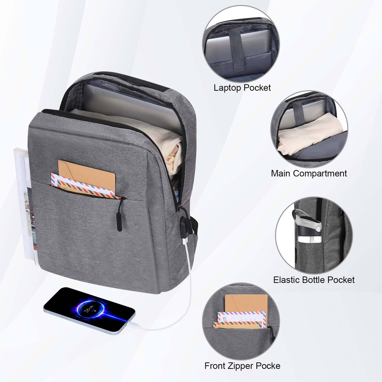 Laptop Pocket  
Main Compartment  
Elastic Bottle Pocket  
Front Zipper Pocket