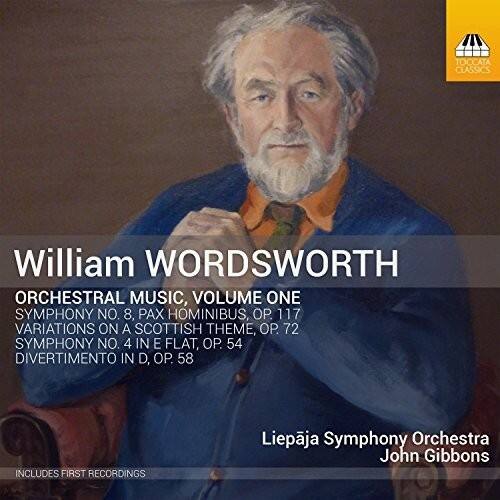 William WORDSWORTH  
ORCHESTRAL MUSIC, VOLUME ONE  
SYMPHONY NO. 8, PAX HOMINIBUS, OP. 117  
VARIATIONS ON A SCOTTISH THEME, OP. 72  
SYMPHONY NO. 4 IN E FLAT, OP. 54  
DIVERTIMENTO IN D, OP. 58  

Liepāja Symphony Orchestra  
John Gibbons  

INCLUDES FIRST RECORDINGS