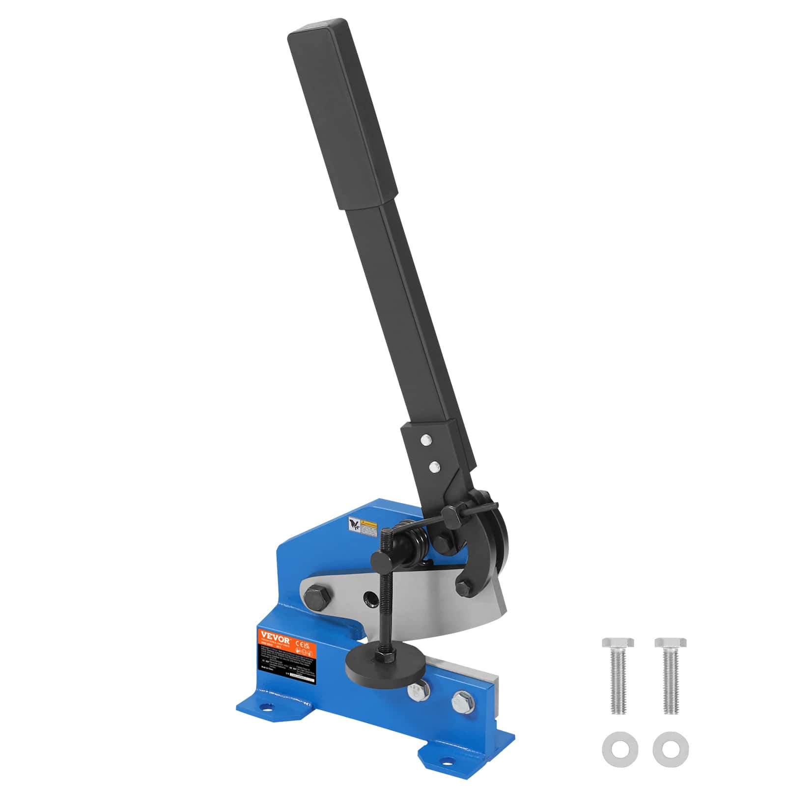 VEVOR - 5" Manual Hand Plate Shear for Metal Sheet Processing, HS-5 Benchtop Cutter with Q235 Material - Blue