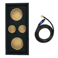 Front. QPower - Q Power Car Audio Subwoofer Enclosure Box for 8 Inch Mids and 3 Inch Tweeters - Black.