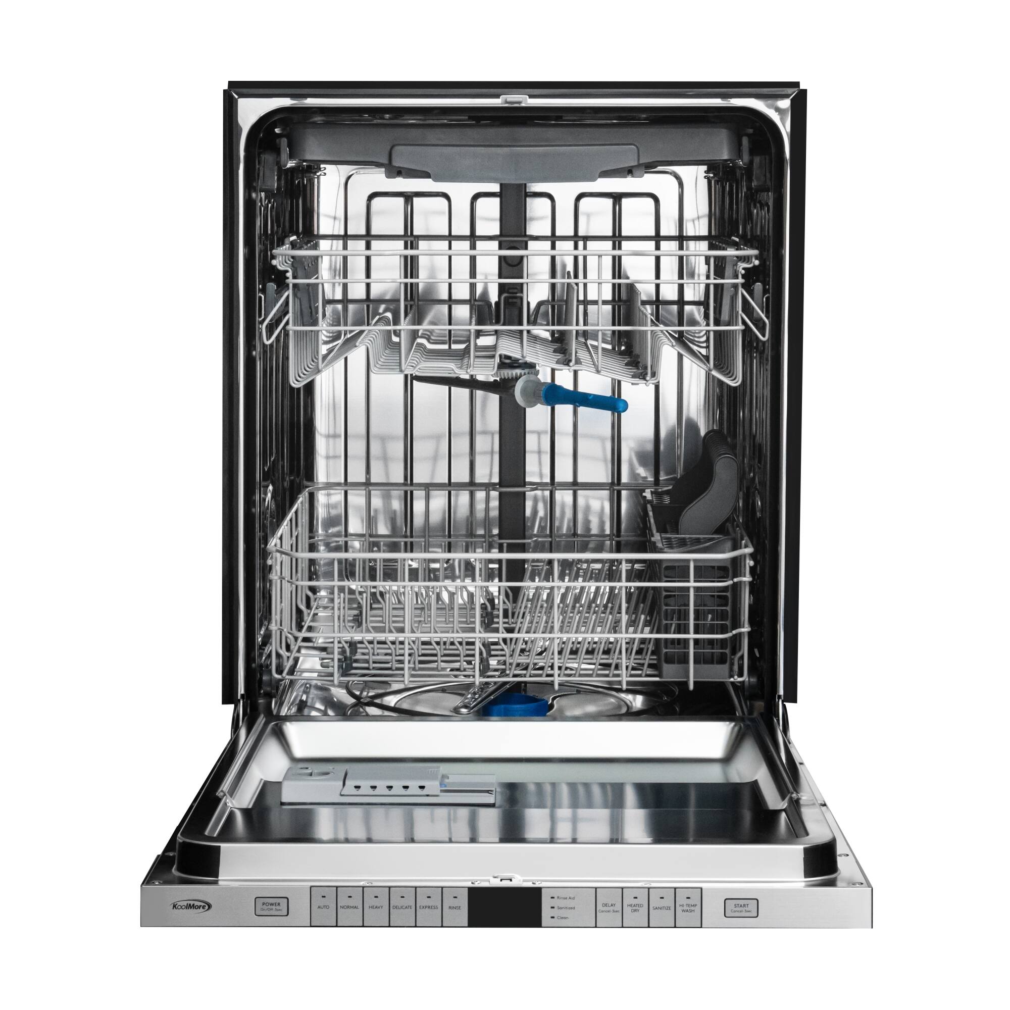 Angle. Koolmore - 24 in. Panel Ready 14 Place Settings 45 DB Dishwasher in Stainless-Steel (KM-DW2445-PR) - Stainless-Steel and Black.