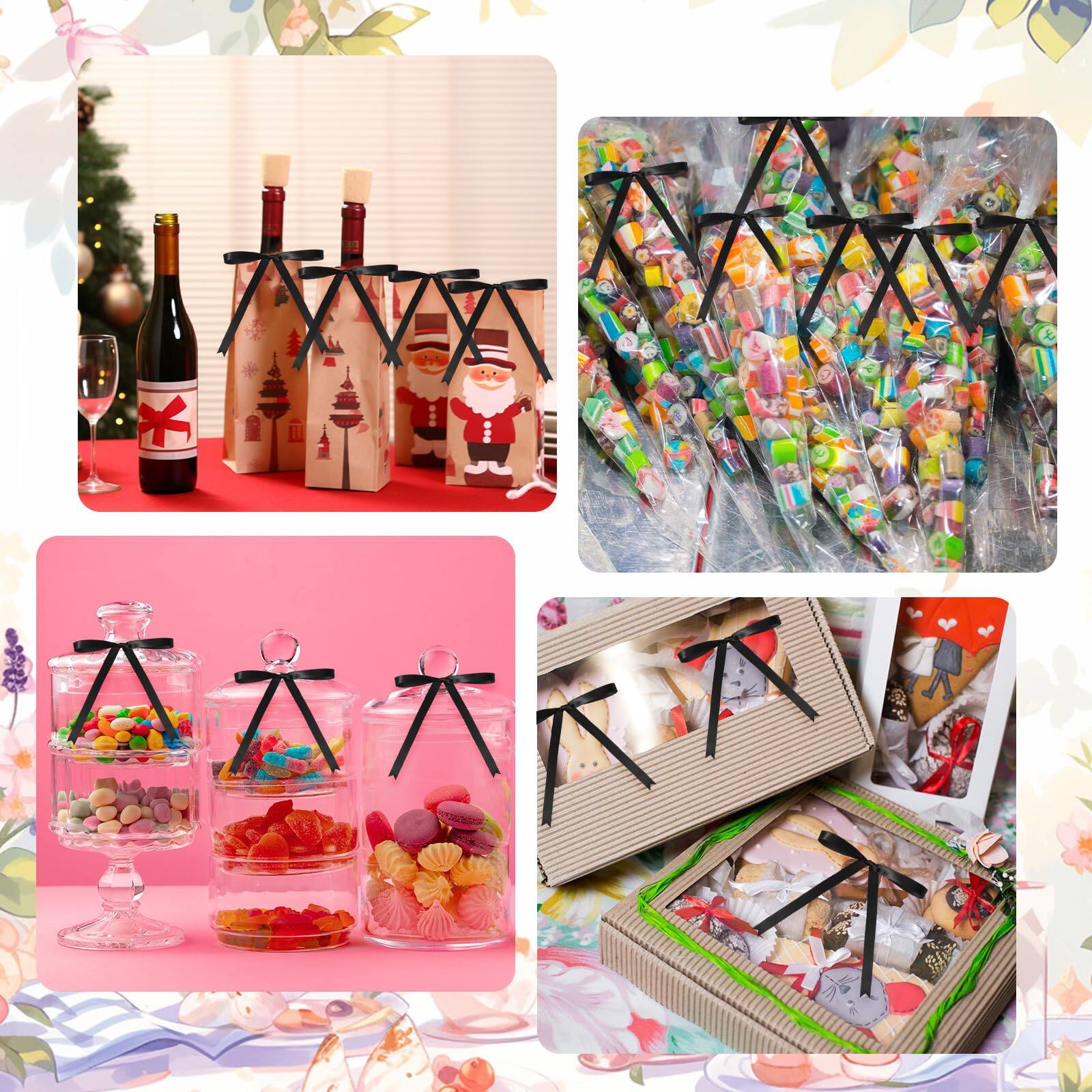 Alt View 6. Paradigms Interiors - 50 Stain Ribbon Bows Inch Twist Tie For Gift Wrapping Cake Bags Craft Diy Wedding Shower Birthday Party Dec... - Rose Gold.