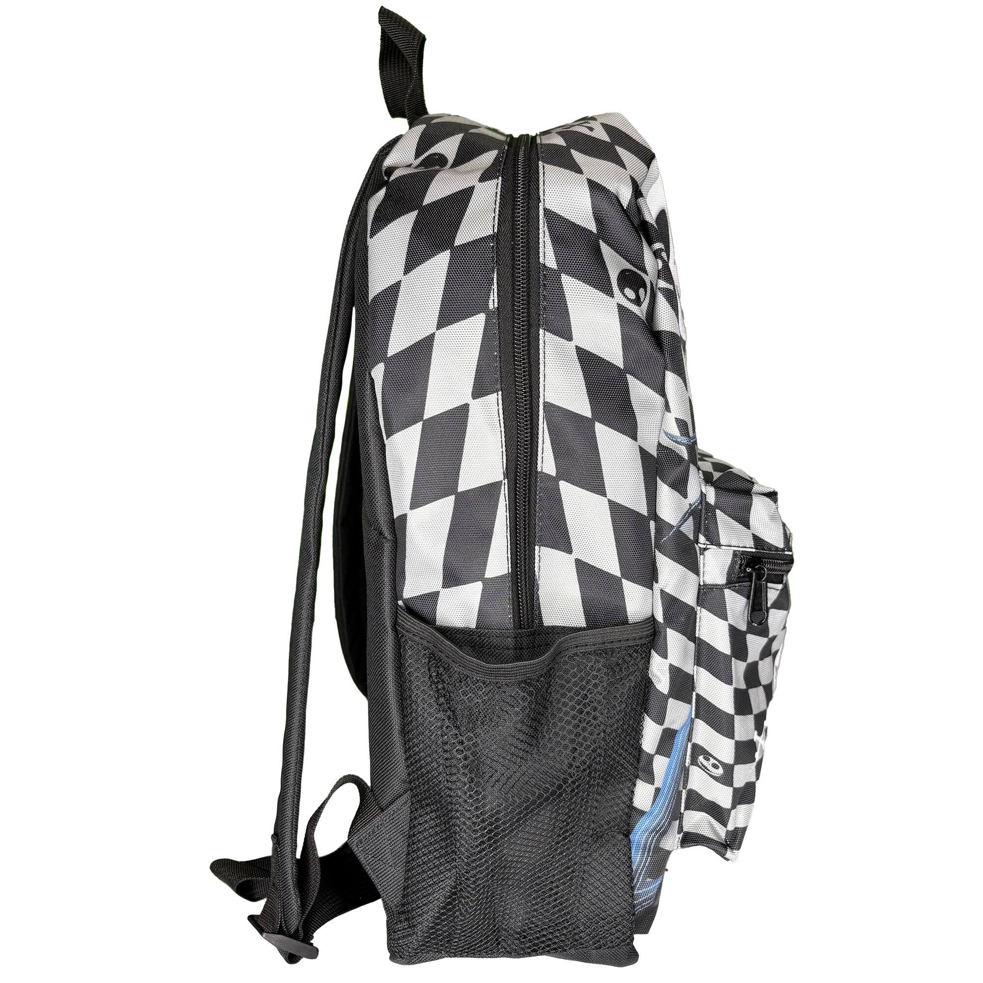 Alt View 2. UPD - Black & White Nightmare Before Christmas Checkered 16" School Backpack for Kids - Multicolored.
