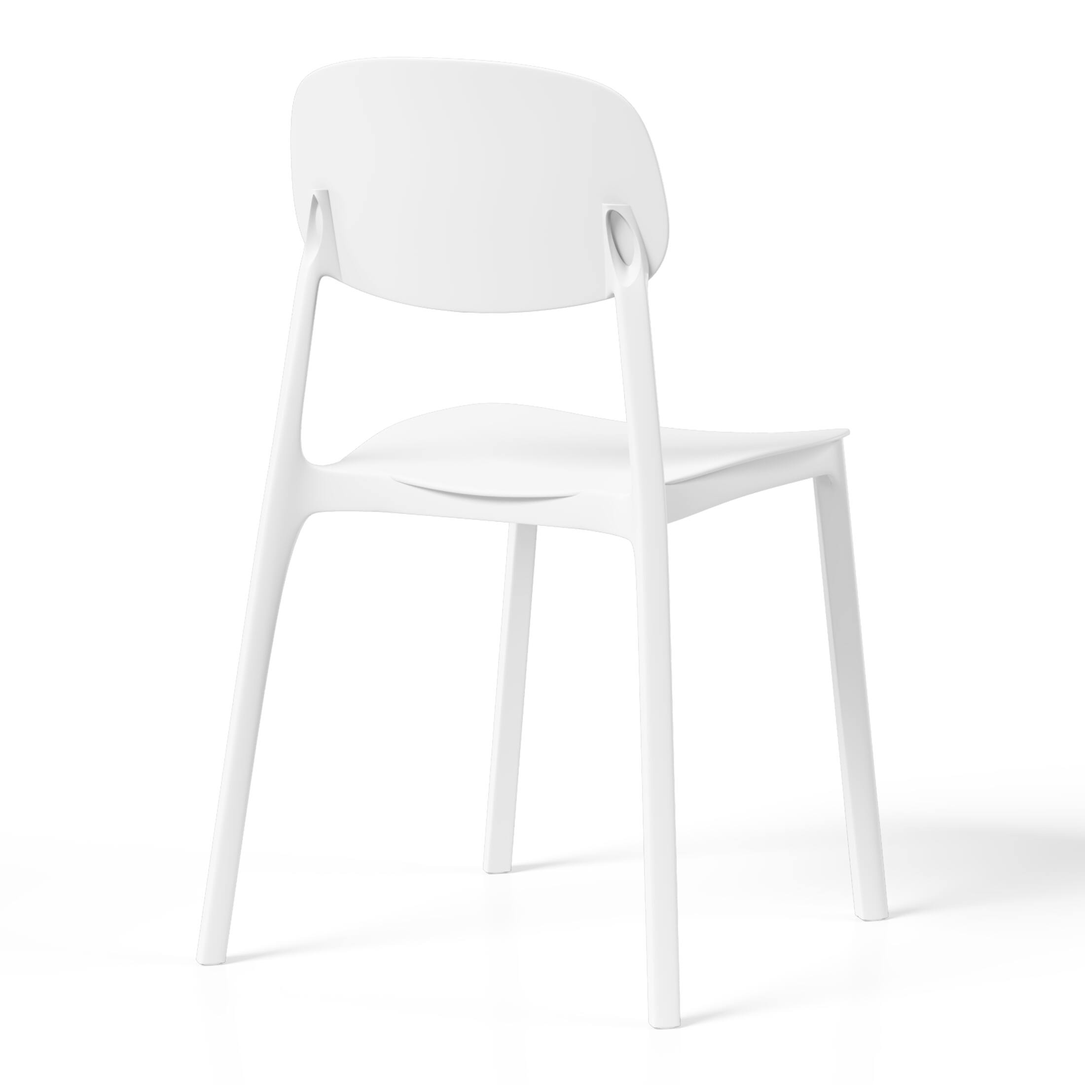 Back. WestinTrends - WestinTrends Playa Modern Stackable Polypropylene Plastic Patio Dining Chair (Set of 2) - White.