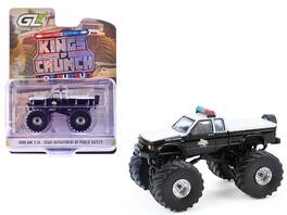 Greenlight - 1990 GMC S-15 Monster Truck Texas DPS Black White Kings of Crunch Hot Pursuit Special Edition 1/64 Diecast Model Car - Black and White