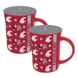 The Memory Company - Washington State Cougars Two-Pack 15oz. Line Up Ceramic Mugs - Multicolor
