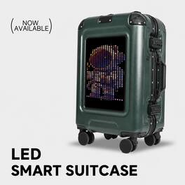 Loheer - Smart LED Travel Suitcase with App Control, Spinner Wheels, 35L - Green