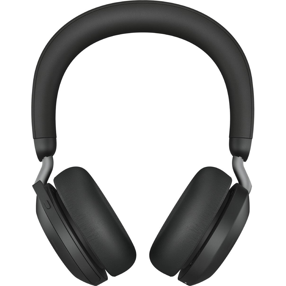 Alt View 5. Jabra - Jabra Evolve2 75 Wireless On-ear Stereo Headset - USB-A - Unified Communication - With Charging Stand - Black - Binaural - Black.