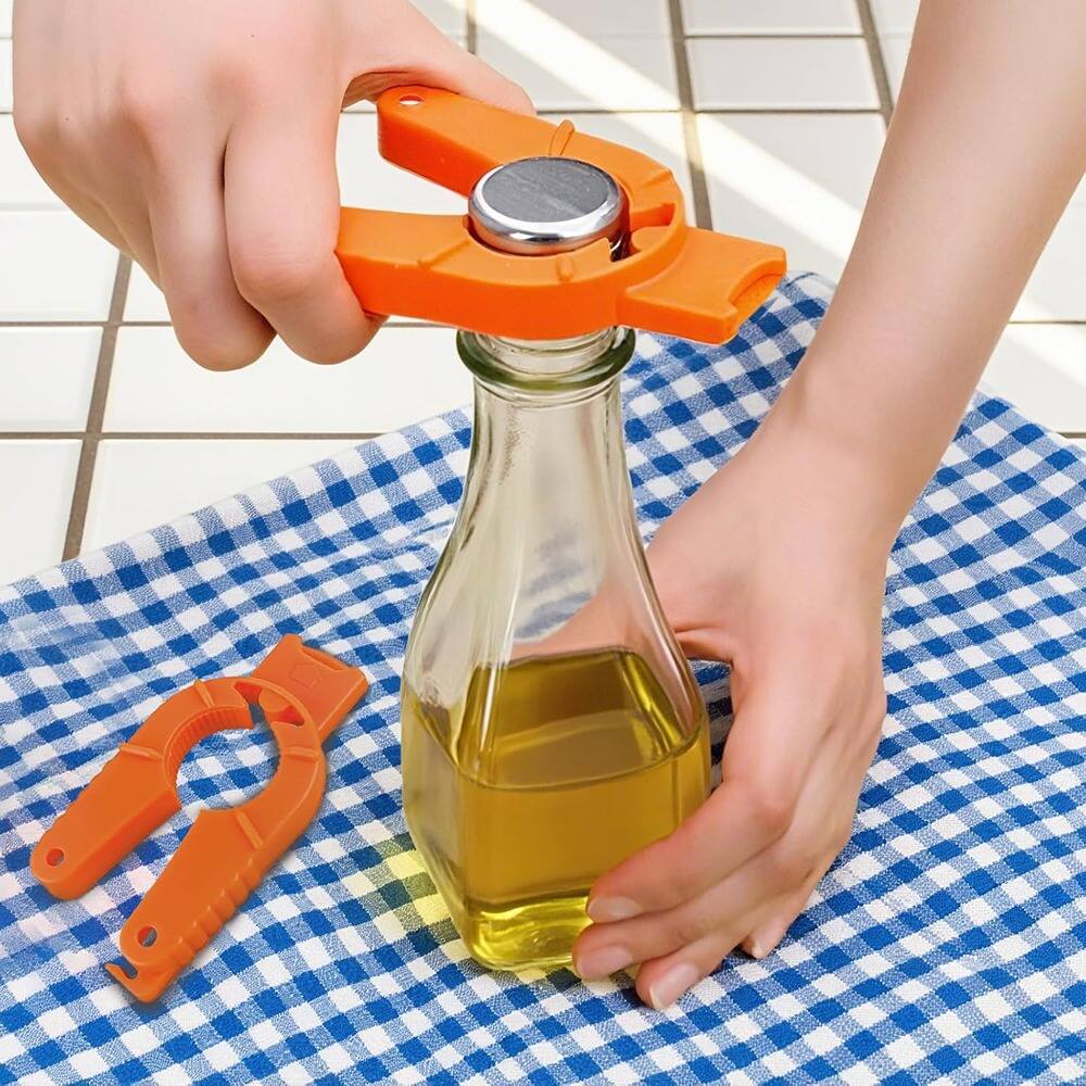 Back. PARKER SLATER - 3-Pack Can & Bottle Opener, Easy Grip, for Weak Hands, Blue/Orange/White - Blue, Orange, White.