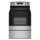 Amana - 30 in. Wide 4 elements 4.8 cu. ft. Freestanding Electric Range with Extra-Large Oven Window - Stainless Steel