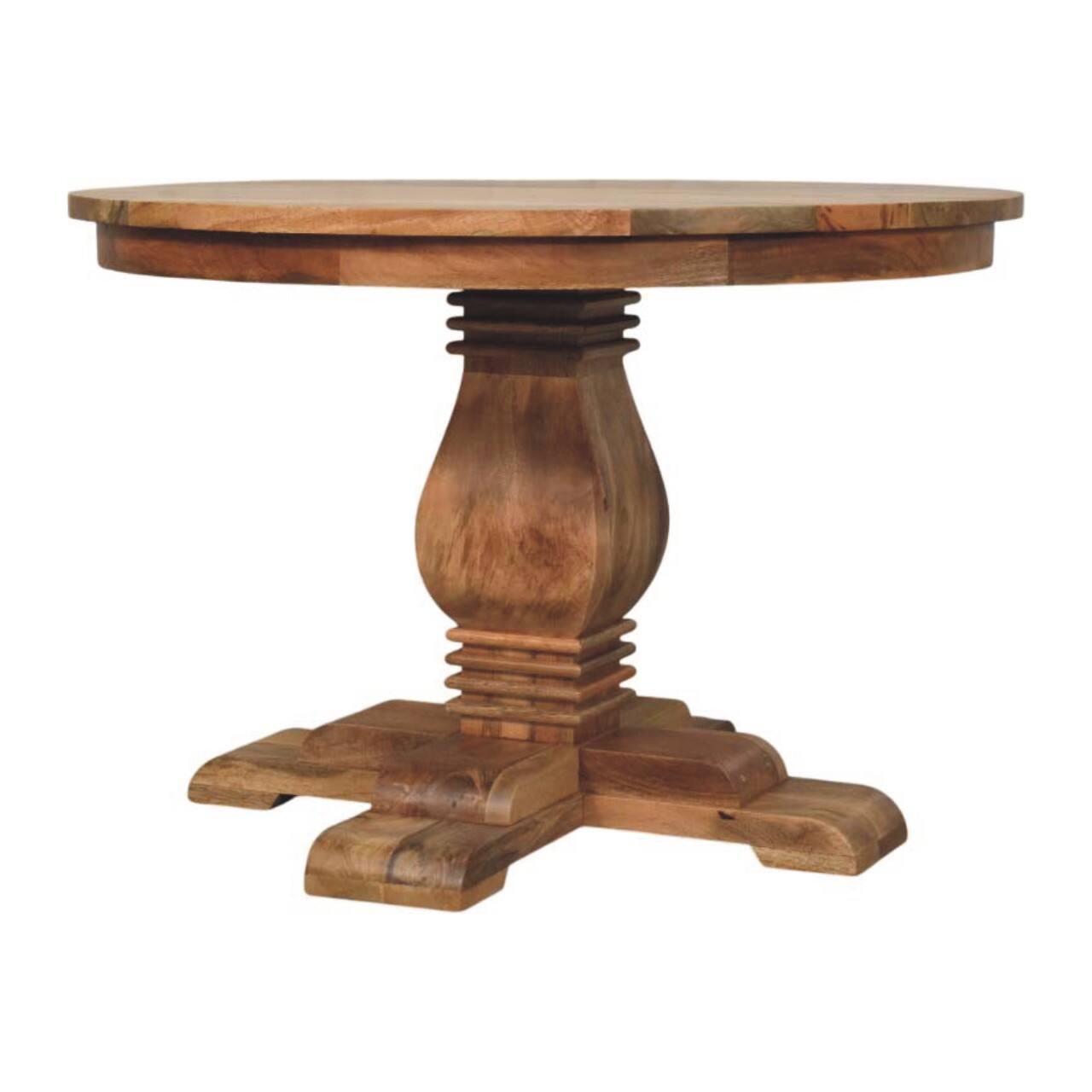 Left. Artisan Furniture - Valentina Round Dining Table, Beige - Beige.