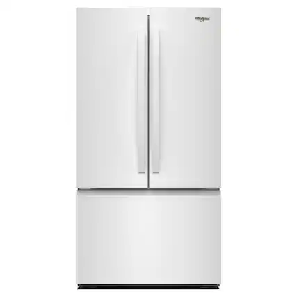 Front. Whirlpool - 30.53 cu. ft. French Door Bottom Freezer Refrigerator with More space with Family-Sized Capacity - White.