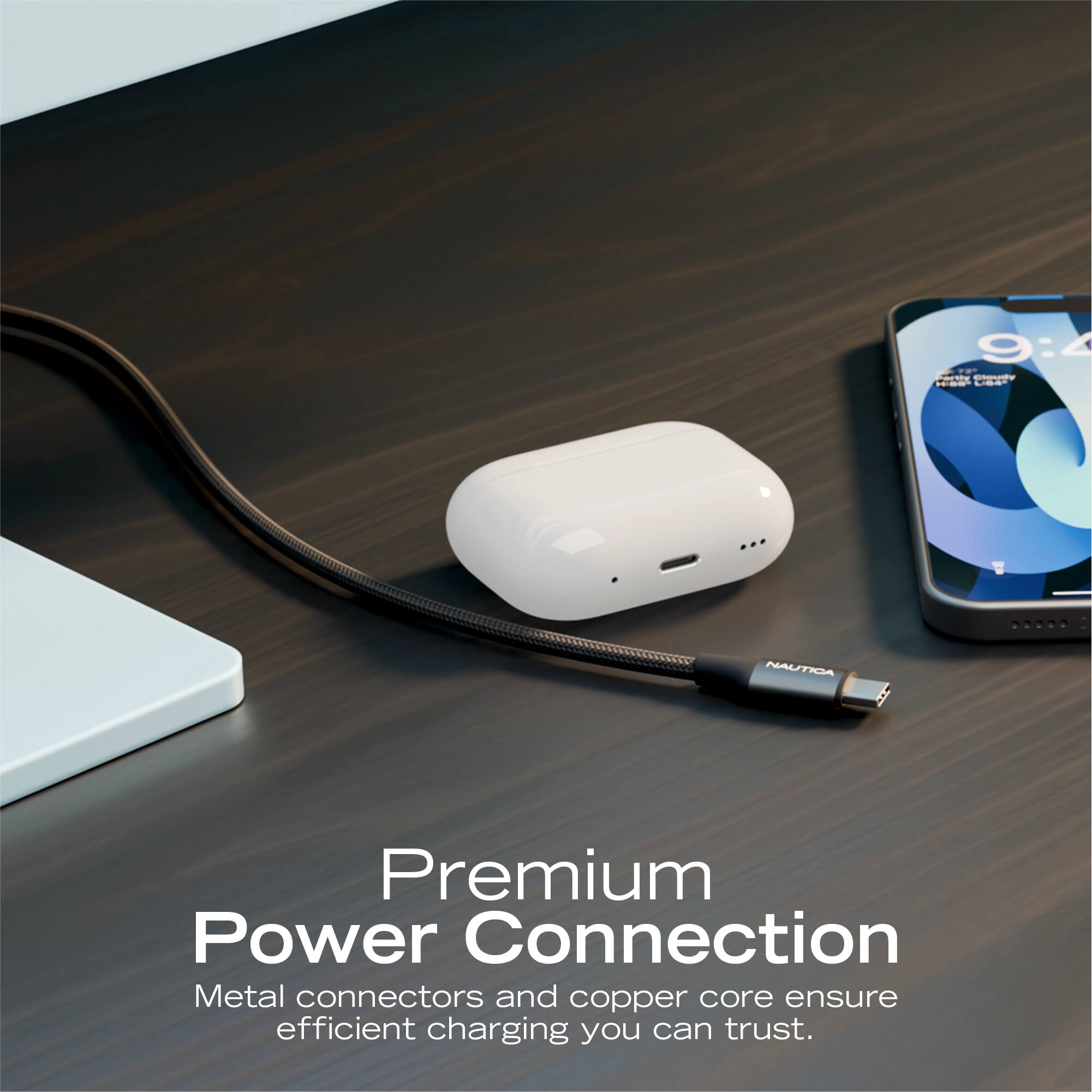 9:4 --   HOO - NAUTIOA Premium Power Connection Metal connectors and copper core ensure efficient charging you can trust.