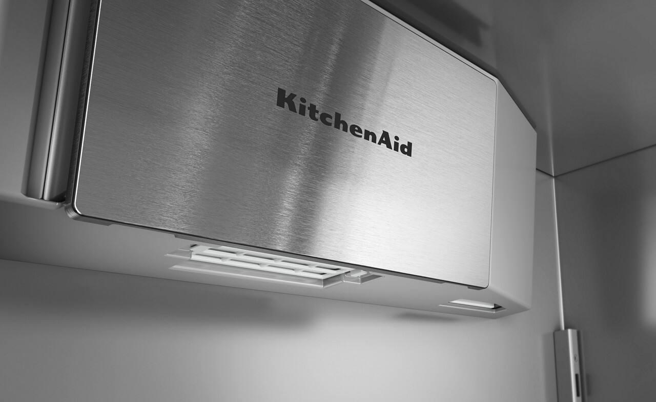 Alt View 5. KitchenAid - 20.8 Cu. Ft. Built-In Bottom Mount Refrigerator with Platinum Interior - Stainless Steel with PrintShield Finish.