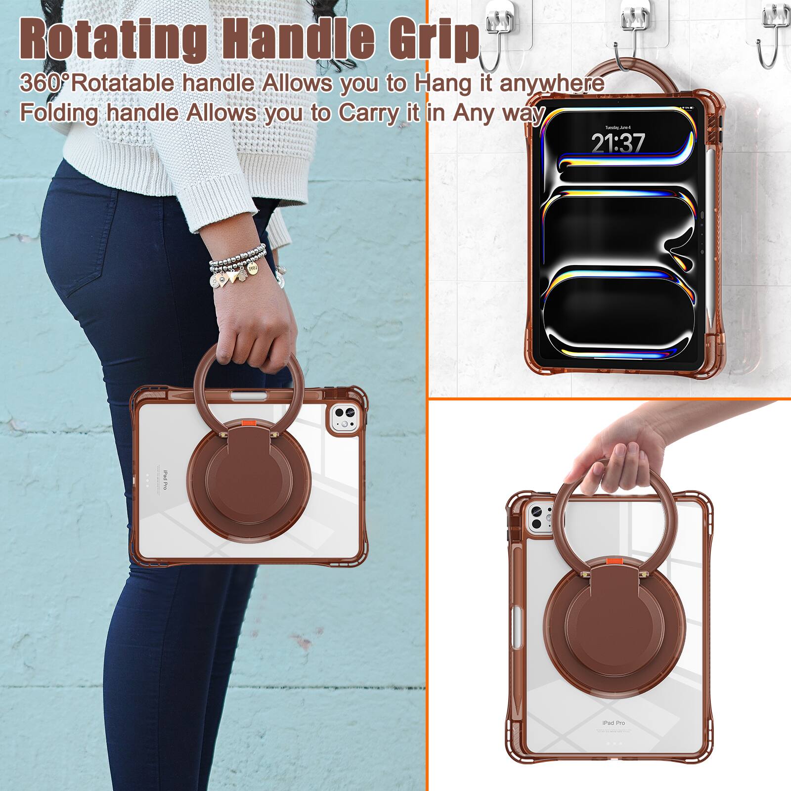 Rotating Handle Grip

360° Rotatable handle Allows you to Hang it anywhere

Folding handle Allows you to Carry it in Any way