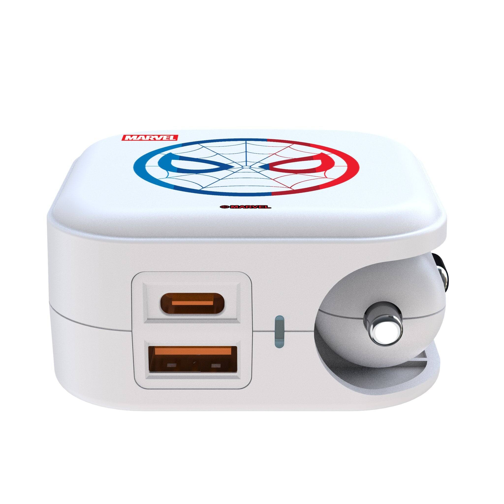 Angle. Keyscaper - Marvel Sigil 2 in 1 USB Charger - Spider-Man.