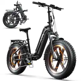 TST GRP - Folding Electric Bike for Adults,1000W Peak Motor Ebike, Max Range 60 Miles All Terrain E Bike with UL2849 Certification - Black