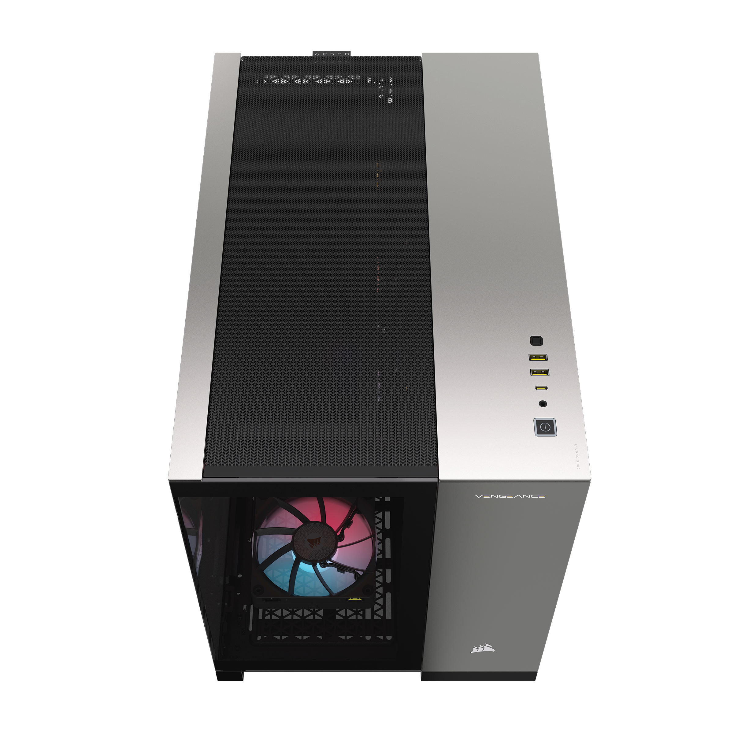 Alt View 5. CORSAIR - VENGEANCE a5100 Gaming Desktop-AMD Ryzen 7 9800X3D-64GB DDR5 6400MHz-NVIDIA GeForce 5090-2TB SSD-2TB SSD - Black.