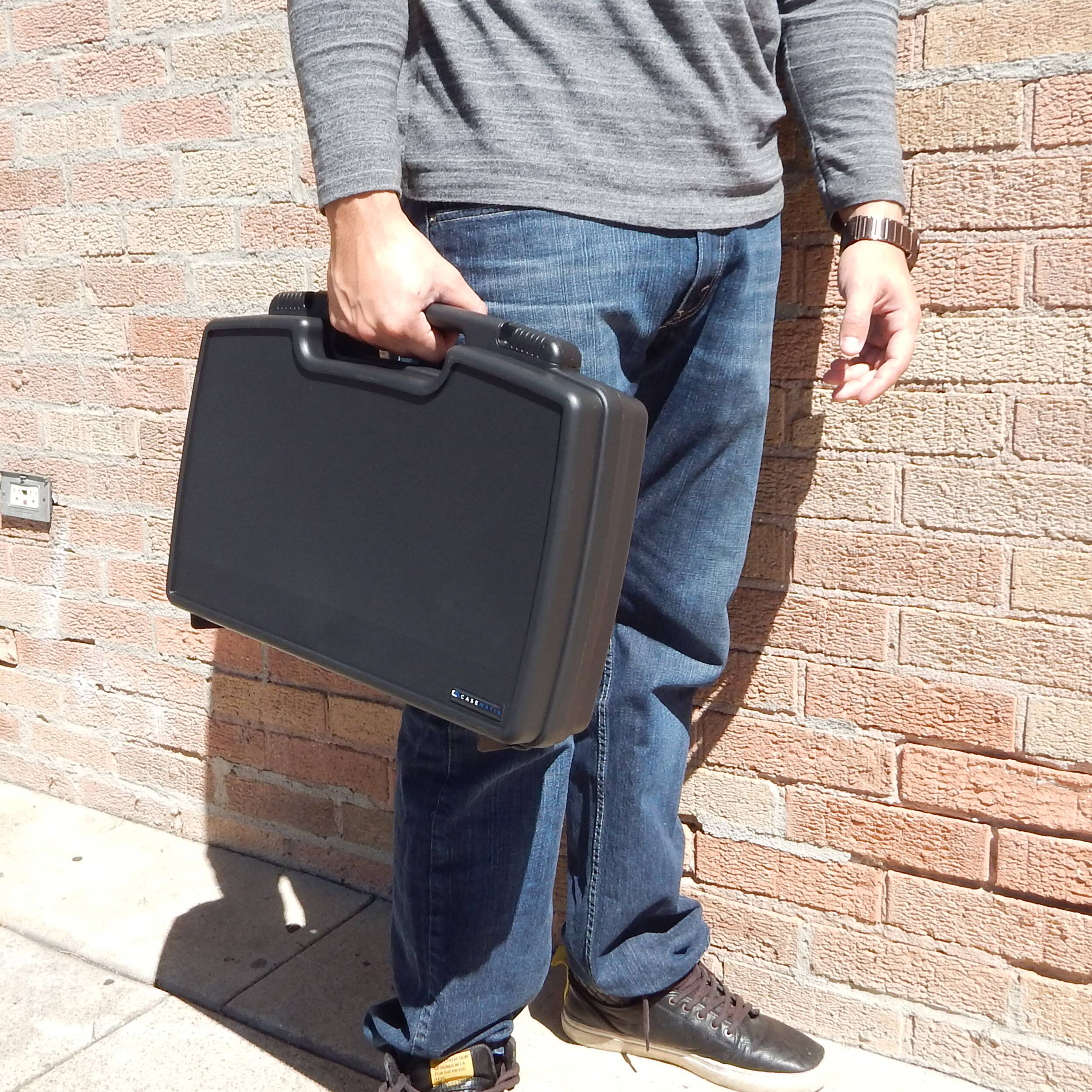 Back. CASEMATIX - Portable Printer Case Compatible With Epson Workforce WF-100 and WF 100 Wireless Inkjet Printers and Accessories - Black.