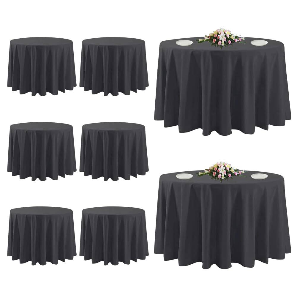 Black 120 In Round, 8 Pack