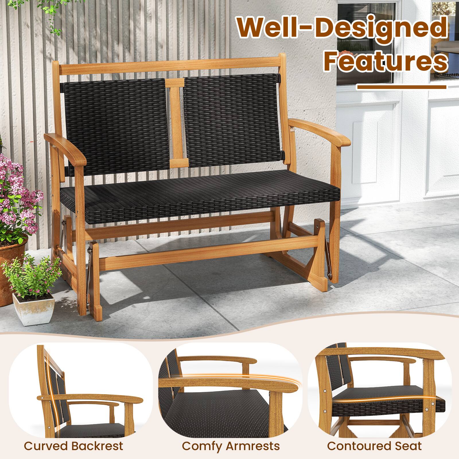 Well-Designed Features

Curved Backrest
Comfy Armrests
Contoured Seat