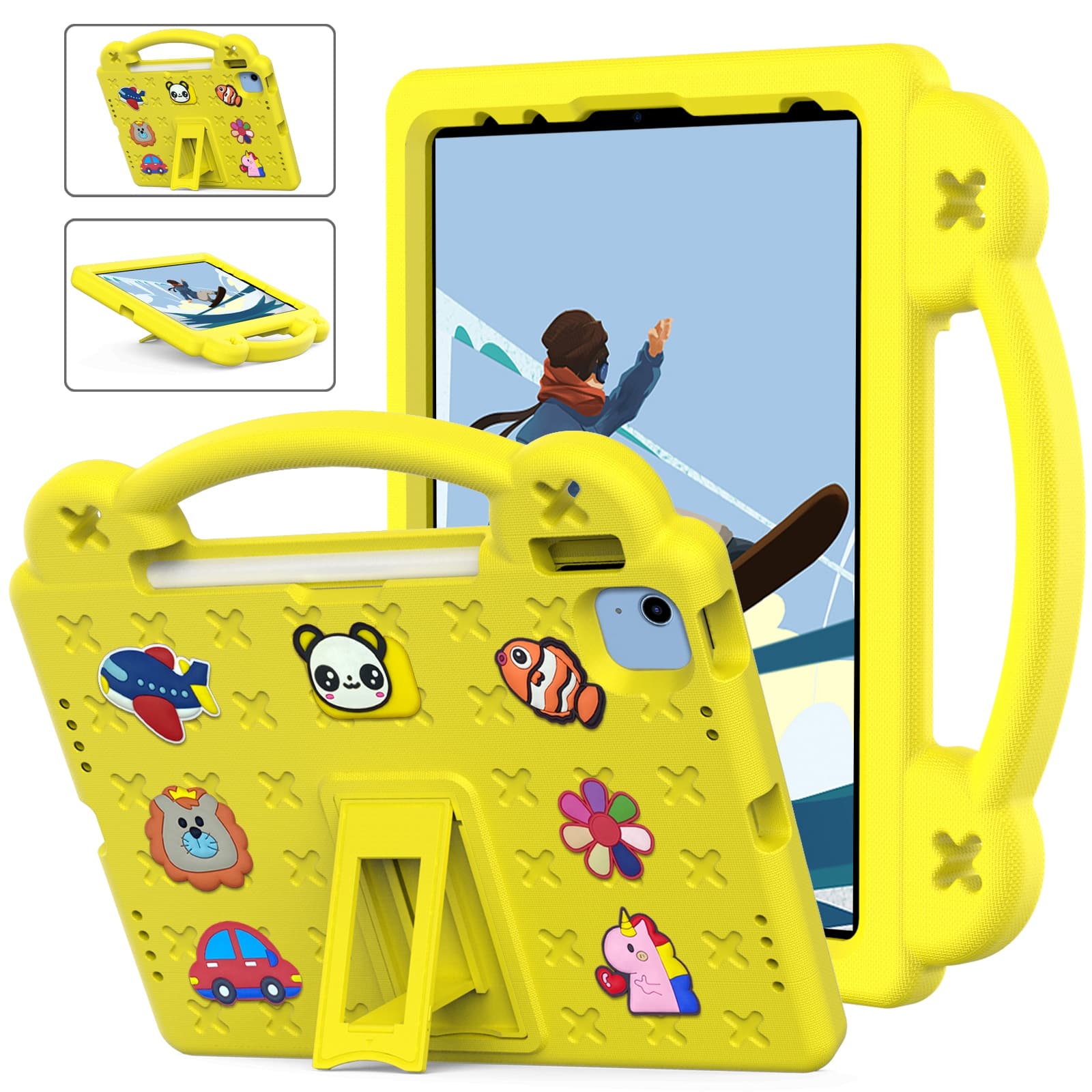 "UUCOVER - Kids Case for iPad (A16) 11-inch 2025 /iPad 10th Gen 10.9"" 2022,Shockproof EVA Case Handle Adjustable Stand Cover - Yellow" price history on PriceWatchPro