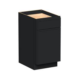 Boyel Living - 18-in W x 34.5-in H x 24-in D Shaker RTA Kitchen Base Cabinet with Soft-Close - Black