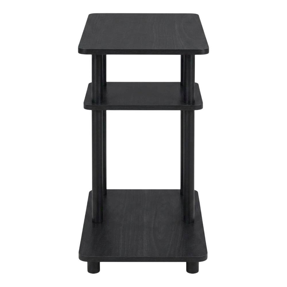 Back. FurniFact - FurniFact C-Shape Side Table, Quality Build, Durable Wood Frame - Espresso - Espresso/Black.