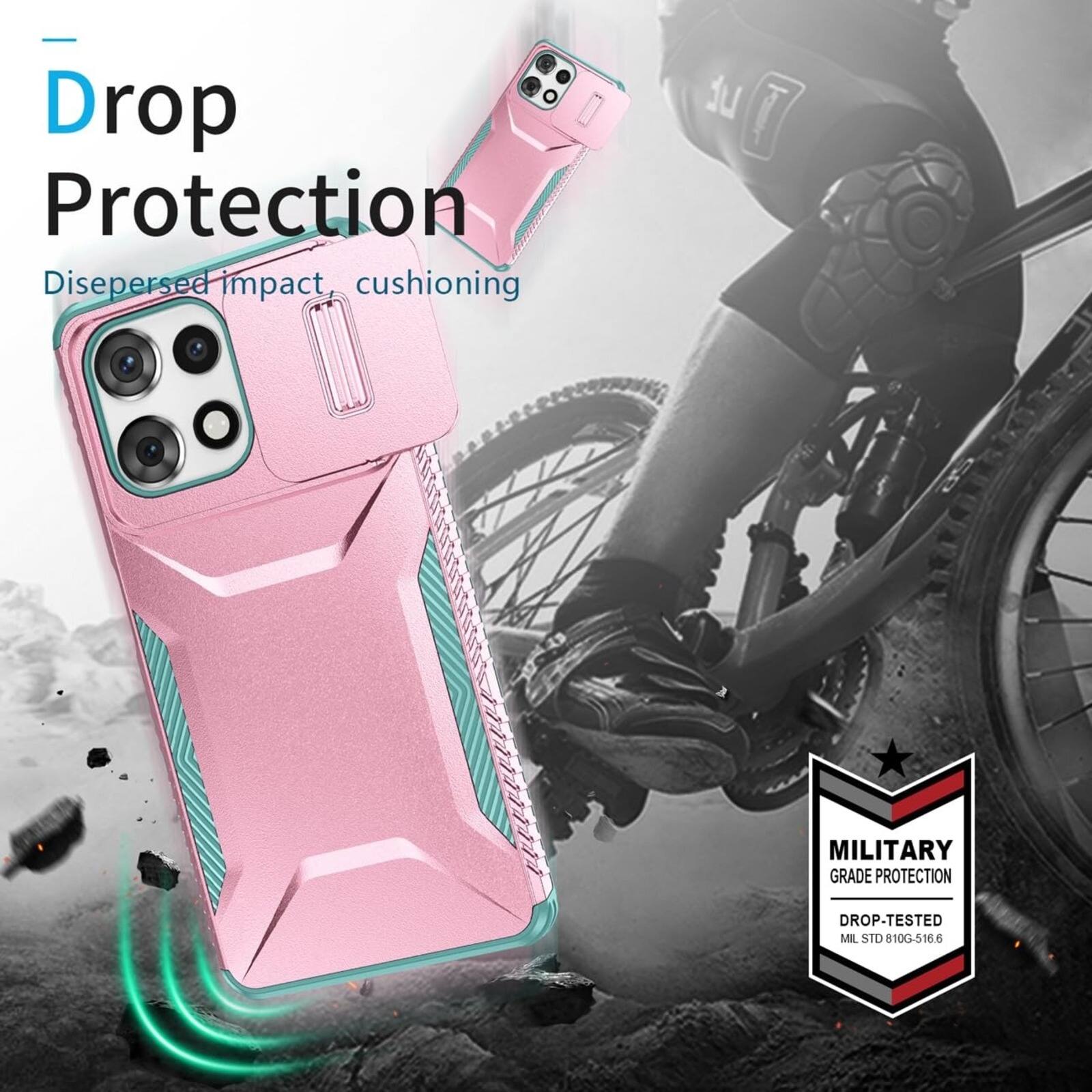 Drop Protection  
Dispersed impact cushioning

14  
MILITARY GRADE PROTECTION  
DROP-TESTED MIL STD 810G-516.6