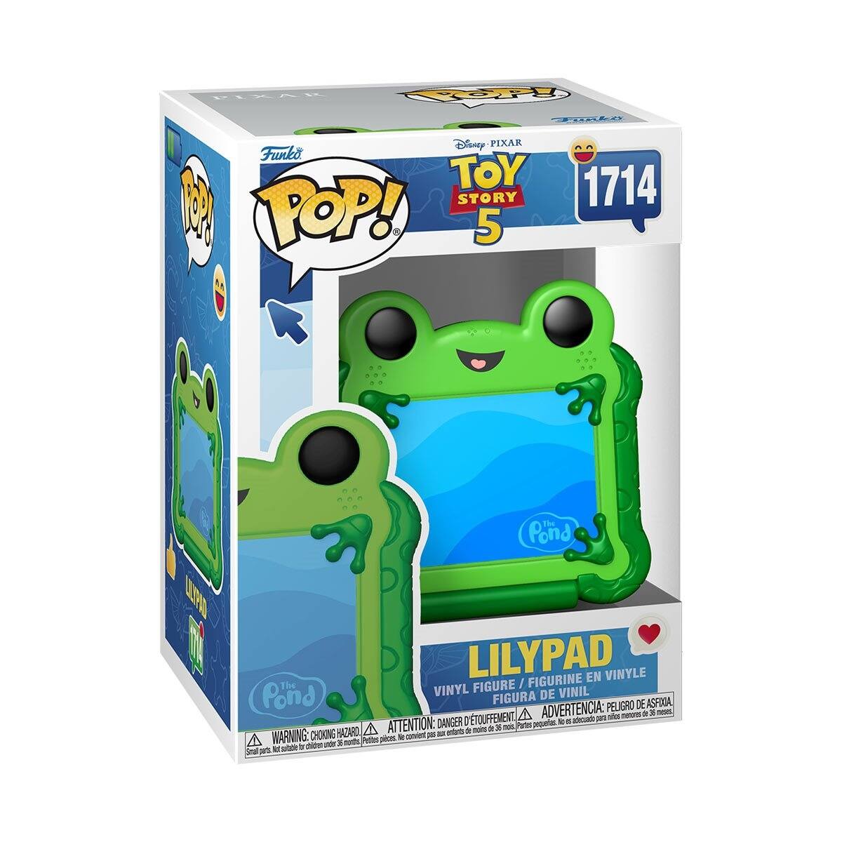 Disney PIXAR  
TOY STORY 5  
Funko POP!  
1714  
LILYPAD  
VINYL FIGURE / FIGURINE EN VINYLE / FIGURA DE VINIL  
The Pond  
ATTENTION: DANGER D'ÉTOUFFEMENT  
ADVERTENCIA: PELIGRO DE ASFIXIA  
WARNING: CHOKING HAZARD