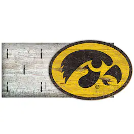 Fan Creations - Iowa Hawkeyes 6" x 12" Mounted Key Holder - Multicolor