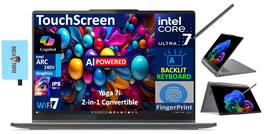 Lenovo - Yoga 7i 2-in-1 Laptop 16.0 WUXGA (Intel Ultra 7-256V, 16GB LPDDR5X, 1TB SSD, Win 11 Pro) w/USB Hub - Luna Grey