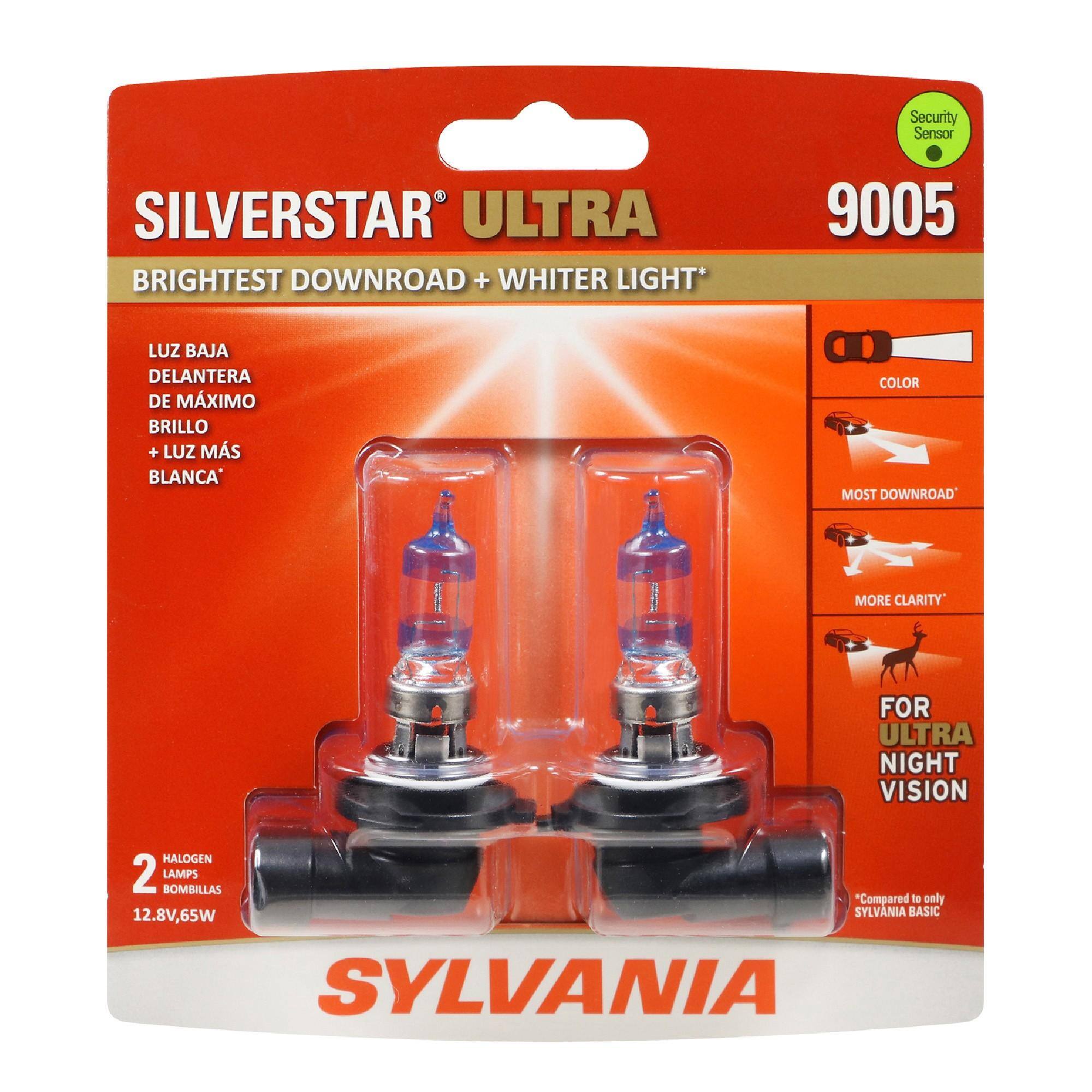 Security Sensor

SILVERSTAR ULTRA BRIGHTEST DOWNROAD + WHITER LIGHT*
9005
LUZ BAJA DELANTERA DE MÁXIMO BRILLO + LUZ MÁS BLANCA*
COLOR MOST DOWNROAD
MORE CLARITY*
FOR ULTRA NIGHT VISION
HALOGEN 2 LAMPS BOMBILLAS *Compared to only 12.8V,65W SYLVANIA BASIC SYLVANIA