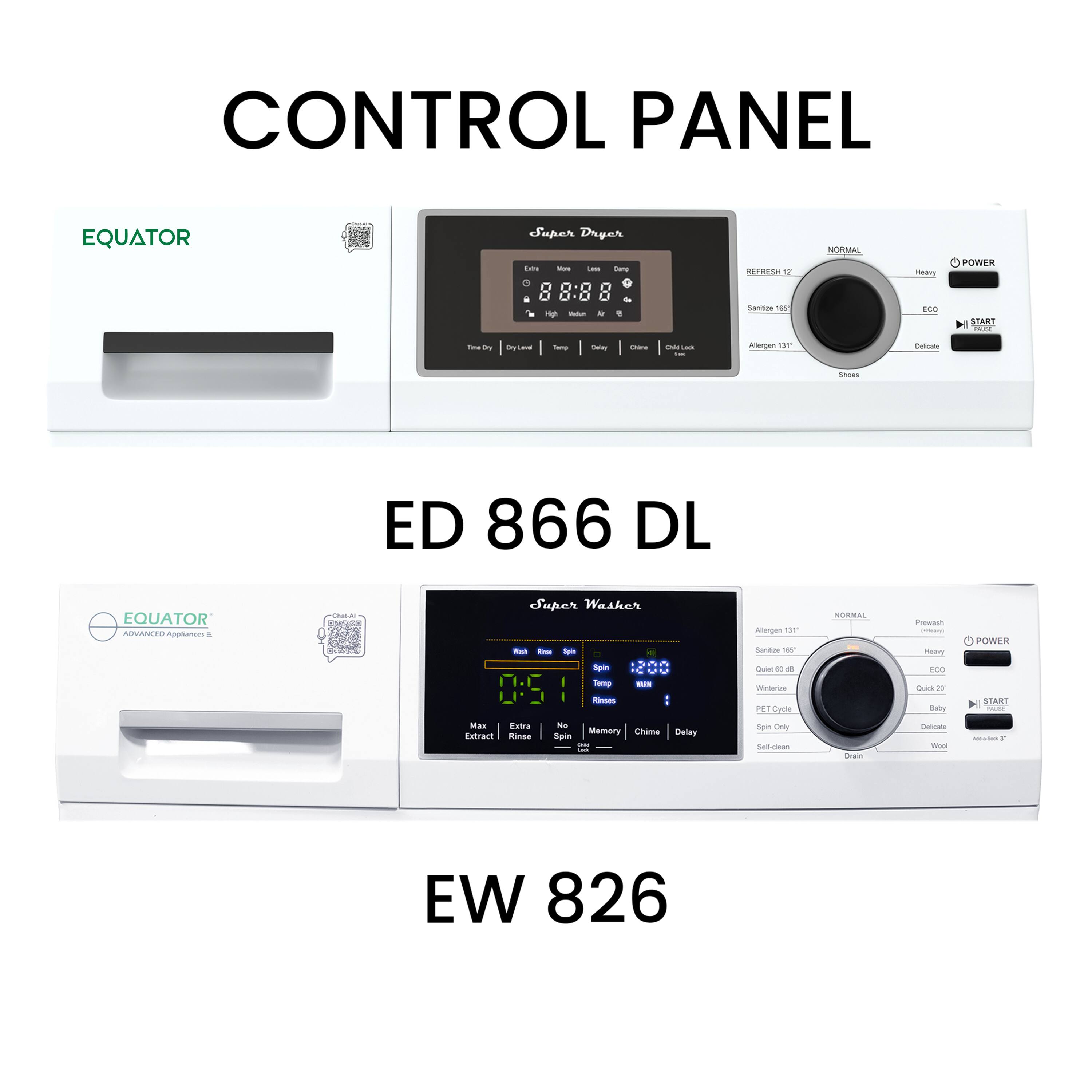 CONTROL PANEL

EQUATOR

ED 866 DL

EW 826