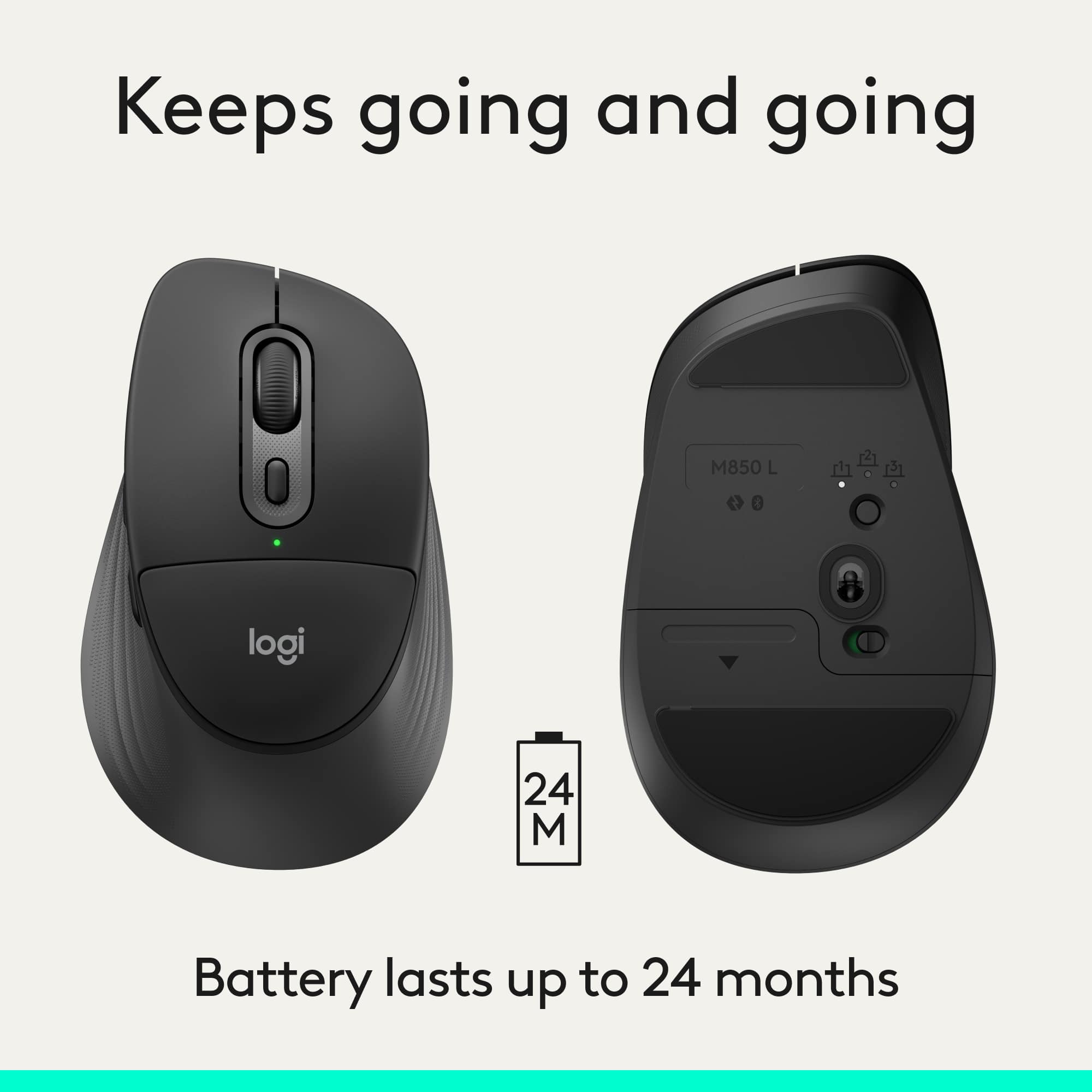 Logitech Signature Comfort Plus M850 L Wireless Bluetooth Mouse