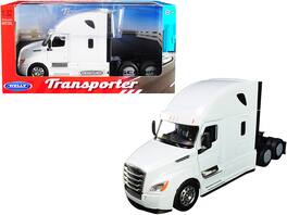 Freightliner Cascadia Truck "Transporter" 1/32 Diecast Model by Welly - White