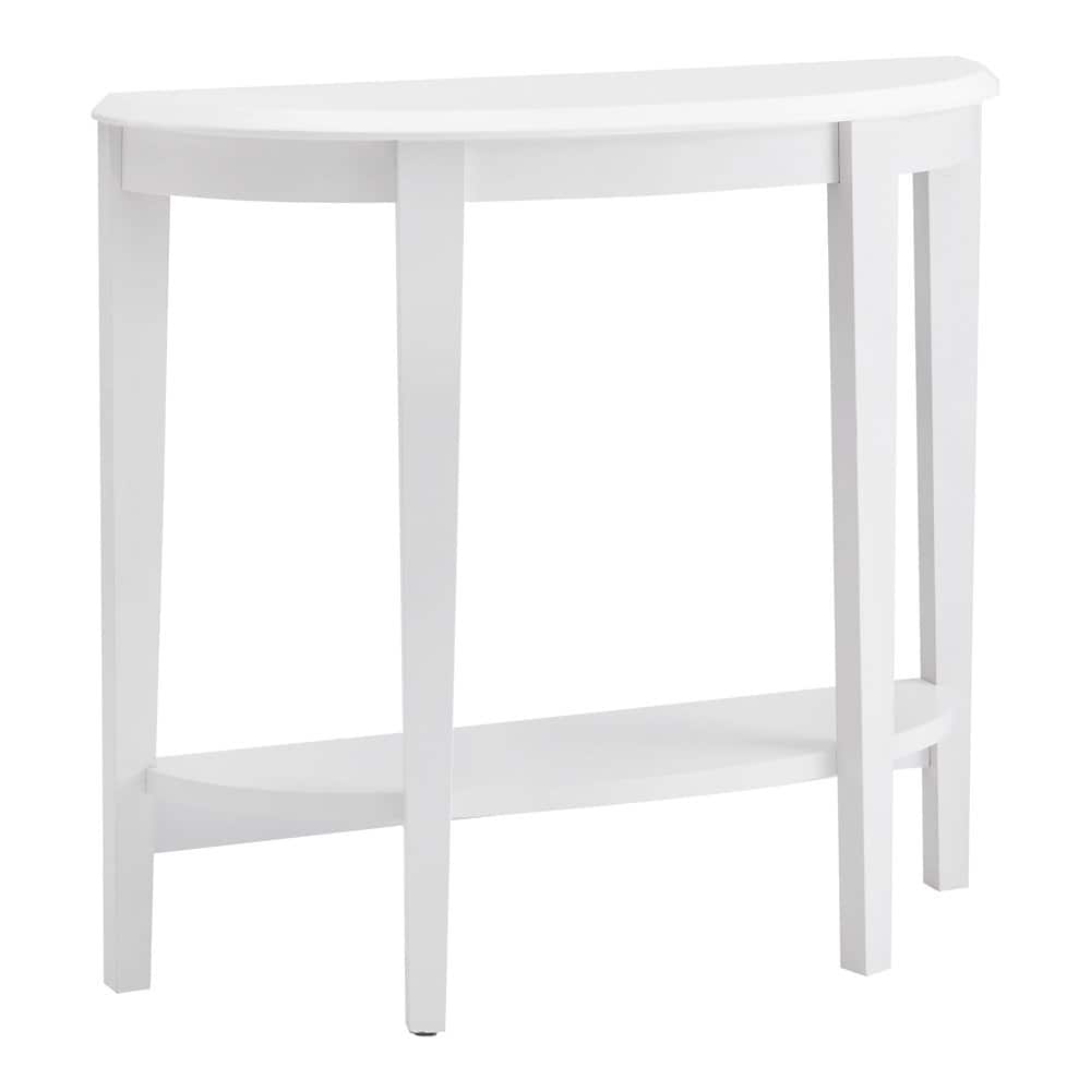 Furniture of America - Eski Wood Console Table with Bottom Shelf - White