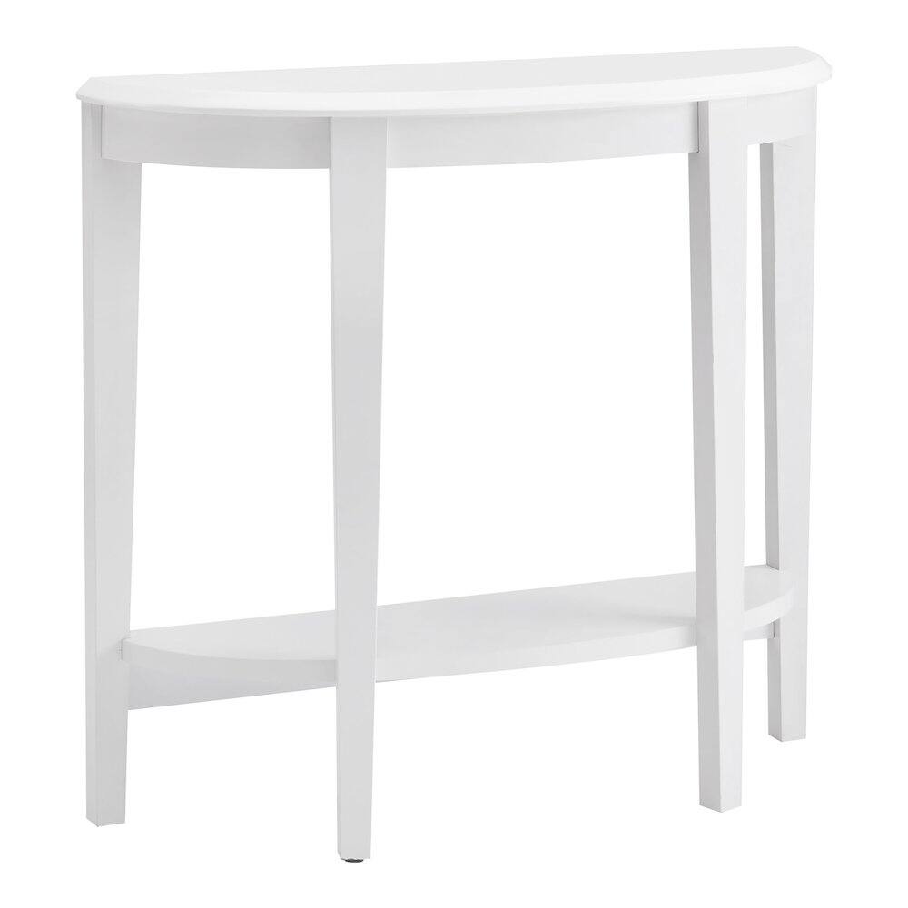 Front. Furniture of America - Eski Wood Console Table with Bottom Shelf in White - White.