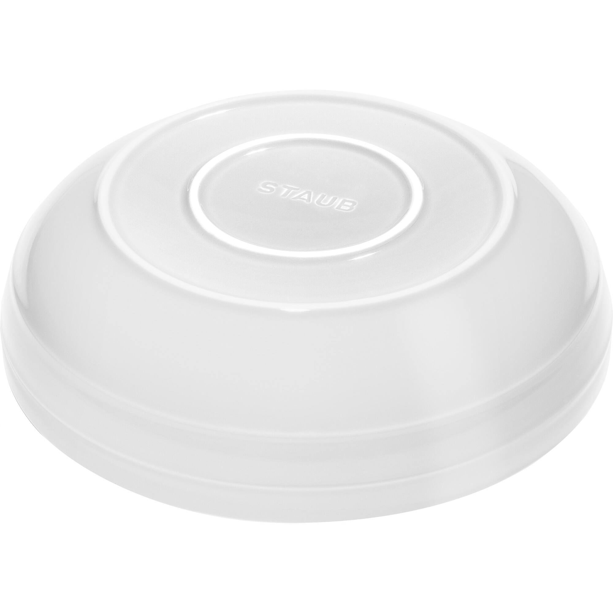 Alt View 4. Staub - Staub Ceramic 11.5-inch Shallow Serving Bowl - White - White.