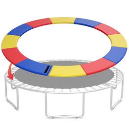 Gymax - 12FT Trampoline Spring Cover w/Split Design Waterproof Surface EPE Foam Padding - Multicolor